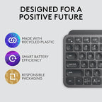 Logitech MX Keys Mini Minimalist Wireless Illuminated Keyboard, Compact, Bluetooth, Backlit, USB-C, Compatible with Apple macOS, iOS, Windows, Linux, Android, Metal Build - Graphite