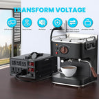 4000W Voltage Converter Transformer(110V to 220V or 220V to 110V) Step Up/Down Converter 110/120 Volt - 220/240 Volt w/US Power Cord,Circuit Breaker Protection, LCD Screen Display