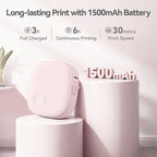 XenGro Mini Label Maker Machine with Tape AH-P05 - Portable Bluetooth Mini Label Printer, Wireless Thermal Label Maker, Waterproof & Rechargeable, Built-in Cutter, for Home, Office, Kitchen - Pink