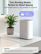 CLEVAST Small Dehumidifier for Home, 30oz Mini Quiet Dehumidifier for Bathroom & Bedroom, Portable Compact Air Dehumidifier for Closet, RV, Camper (285 sq. ft)