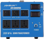 5000W Voltage Converter Auto Transformer Duty Step Up/Down Power Converter Transformer 110/120/220/240V with 3 US Outlets,3 Universal Outlets, LCD Display, Circuit Breaker Protection (DT-5000VA)
