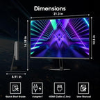 Amzfast 24 Inch Gaming Monitor 180Hz 200Hz FHD 1080p Computer Monitor, 1ms Adaptive Sync, 3000:1, 129% sRGB HDR Display, Eye Care VESA 75x75 Metal Stand HDMI 2.0 | DP 1.4, AMZG24X1