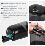 AIKE Liquid Automatic Wall Mount Soap Dispenser,Battery Operated Model AK1216,Black