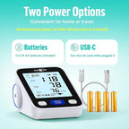 RunStar Upper Arm Blood Pressure Monitor with Wide Range Cuff (8.6'' -16.5'') for Home Use FSA&HSA Eligible, Automatic Digital BP Machine with Storage Bag, 2x99 Reading Memory