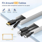 Cord Cover Raceway Kit - 157" Paintable Cable Concealer, Wire Hider for TV Wall Mounting and Wire Management