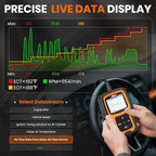 ANCEL AD410 PRO OBD2 Scanner and Battery Tester, 2-in-1 Car Diagnostic Tool, Check Engine Light, EVAP Test, Live Data, 12V Battery Analyzer with Cranking & Charging System Test for Car Motorcycle