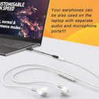 Weatwo 3.5mm Headphone Splitter for PC TRRS Female to TRS Dual Male Jack Y Splitter Aux Cable Headset Audio Adapter Cord for Gaming Headset Headphone Earphone to Dual-Jack PC Desktop Computer Laptop