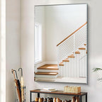 CILIBER 60x40 Large Beveled Mirror, Frameless Beveled Bathroom Mirrors for Over Sink, Upgraded Shatterproof Beveled Frameless Vanity Mirror for Bathroom,Bedroom,Living Room and Entryway