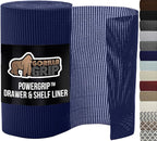 GORILLA GRIP powerGRIP Drawer Shelf and Cabinet Liner, Thick Strong Hold, Non-Adhesive Liners Protect Kitchen Cabinets and Cupboard, Bathroom Drawers, Easy Install, Breathable Mat, 20" x10', Navy Blue