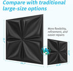 Art3d 100 Pack Decorative 3D Wall Panels, 97 Sq.Feet PVC Interior Wall Décor, 11.8"x11.8", Black