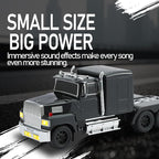 WSTER American Truck Bluetooth Speaker with HD Sound, TWS Pairing, LED Party Light, Operation Panel, Built-in Mic, Portable Car Model Speaker for Parties, Beach, Outdoor Activities (Black)