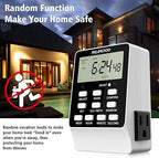 [2 Pack] Outlet Timer, NEARPOW Dual Digital Light Timer with 2 Independently-Controlled Outlets, 18 ON/Off Programs, 24-Hour and 7-Day Programmable,Indoor Electrical Timer Switch, 3 Prong, 15A/1800W