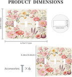 Bvtewkhz Floral Plant Watercolor Flowers 3 Gang Triple Toggle Decorative Outlet Covers Light Switch Plate Electrical Receptacle Switchplate For Bathroom Kitchen Bedroom