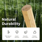 OUZUGIE 2 Pack 96x48 Inch Natural Bamboo Wall Panel – Natural Pole Wrap Paneling for Walls, Ceilings, Cabinets, Furniture – Ideal for Bedroom, Living Room & Office DIY Decor
