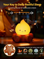 Tarinks Campfire Night Light, Portable Flame Lamp with White Noise, Cute Silicone Flameless Candle Lights,Suitable for Kids lamp Bedroom, Indoor/Outdoor and Home Decoration
