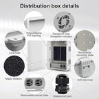 Namunanee Outdoor Electrical Junction Box with High Power Outlet, 16" H* 12" L* 5.9" W, ABS Water Resistant Enclosure with Internal Mounting Panel & Hinged Cover.