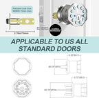 Smart Door Knob with Keypad and Key, Digital Door Lock with Keypad,Keyless Entry Door Lock,Electronic Door Lock with Handle for Home Bedroom Apartment Garage Office Security,Silver