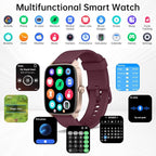 Smart Watches for Women Men with Bluetooth Call & AI Voice, 1.85" HD Fitness Tracker with Heart Rate SpO2 Sleep Monitor, 100+ Sports Modes,Mini Games, IP68 Waterproof Smartwatch for Android iOS Phones