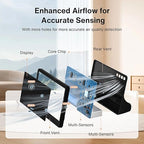 16 in 1 Air Quality Monitor Indoor 7" Display 9 AQI+7 AQI Alerts, CO2 Monitor Air Quality Tester for CO2, TVOC, PM2.5 PM1.0 PM10, HCHO Temperature Humidity AQI & Time Air Quality Meter for Home