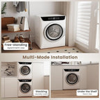 VCJ 2.8 cu.ft Portable Dryer, 1400W Electric Clothes Dryer with 6 Drying Modes & LED Control Panel, Front Load Compact Dryer for Home, Apartment, Dorms