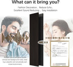 ARMURO Wood Panels for Wall, Wood Slat Wall Panel - 2 Pack, Black Wood Slats for Wall, Natural Smoked Wood Veneer Accent Wall Panels, Acoustic Slat Wood Wall Panels - 12.6" W x 94.5" L