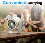 WSKEN Desk Fan with Battery Operated, Quiet Digital Display Portable Fan for Office, Bedroom, Kitchen, Home, Outdoor, 100 Speeds 115° Tilt Small Travel Camping Table Fan, White