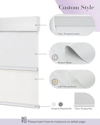 Graywind Motorized Dual Shades Smart Double Blinds Blackout and Light Filtering Blinds in One Set Remote Alexa Google Smart Control Roller Shades, Customized Size (Jacquard White)
