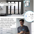 Smart Automatic Curtain Opener - Remote Controled by App/Timer/Voice,Upgraded High-Performance Motor, Automatic Light Sensor, Add Gateways,For Google Alexa,No Remote (Only for T/U track)