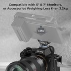 SmallRig Camera Monitor Mount Lite with Cold Shoe, Swivel 360° and Tilt 180° Holder for Field Monitor, LED, Flash and Video Shooting Photography Accessories, Max Load Capacity of 90° Tilt 3.2kg