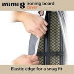 oliso Ironing Board Cover – 100% Cotton with Professional Felt Pad, Fits Standard 54" x 15" Boards – Secure Fit with Wide Elastic Edge & Adjustable Straps – Mimi G