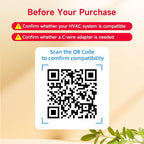 Smart Thermostat for House, WiFi Thermostat Compatible with Alexa and Google Assistant,7day x 8period Programmable Control Tuya/Smart Life, Energy Saving, C-Wire Require (Black)