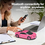 WSTER Luxury Sports Car Model Bluetooth Speaker with HD Sound, TWS Stereo Pairing, Display Screen, Built-in Microphone, Unique Bluetooth Car Speaker for Home, Party, Outdoor & Beach (Pink)