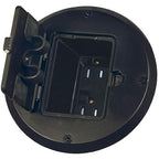 RACO 6239BK Floor Kit with Recessed Duplex 15A TR Device and Adjustable Steel Box, 1-Gang, Black