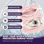 Wash Express Shoe Cleaning Kit: Shoe Washing Bag (2pcs), Mesh Laundry Bag for Shoe Dryer and Adjustable Shoe Trees (5 pc kit)