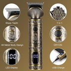 Scttomon Beard Trimmer Kit Professional Hair Clipper Zero Gapped T-Blade Electric Shaver Razor Nose Body Trimmer for Men Cordless Grooming Kit 7 in 1
