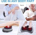 Papillon Shiatsu Back Massager with Heat, Deep Tissue Massage Pillow for Neck,Shoulder,Foot & Lower Back Pain Relief,Electric Kneading Massager for Home, Office, Car-Gifts for Mom, Dad, Men, Women