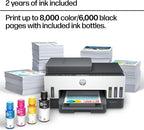 HP Smart Tank 7301 Wireless All-in-One Ink Tank Printer, Scanner, Copier with 2 Years of Ink Included, Best-for-Home Office, Cartridge-Free Refillable, AI-Enabled (28B70A)