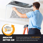 BNX 16x20x1 MERV 11 Air Filter 12 Pack - MADE IN USA - Electrostatic Pleated Air Conditioner HVAC AC Furnace Filters - Removes Dust, Mold, Pollen, Lint, Pet Dander, Smoke, Smog
