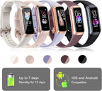 Fitness Tracker with 24/7 Heart Rate Blood Oxygen Sleep Monitor, 1.1" AMOLED Touch Screen Activity Tracker Smart Watches, IP68 Waterproof Step Counter Pedometer for Women Men