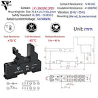 ZJWZJH Power Relay Electromagnetic with Test Button 110V 120V AC 8Amp DPDT 2Pole 2NO 2NC Socket with Indicator LED Module, UL Certification (8 Pin- 8A, AC 110V)