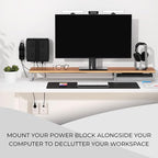 HumanCentric Universal Small Mounting Bracket Compatible with Small Devices, Modems, Power Blocks, Mount on The Wall or Under Your Desk, Vertically or Horizontally