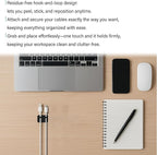 Under Desk Cable Management, Adjustable Hook and Loop Cord Ties, Reusable Wire Organizer, Low-Profile Cable Hider for Cord Management System (15)