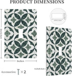 Bvtewkhz Green Luxury Modern Cubic Marble 1 Gang Single Toggle Decorative Light Switch Covers Electrical Faceplate Switch Plates for Bathroom Kitchen Home