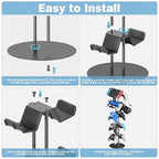 Kytok Gamer Gifts, Headset Stand 5 Tiers with Cable Organizer, Controller Stand Compatible with PS5/Xbox/Nintendo Switch/PS Portal/PS4, Headset Holder & Controller Holder for 10 Packs Controller