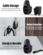 BMZX for Tesla Charger Holder Charging Cable Organizer with Charger Slot for Tesla Motors Wall Mount Connector Bracket Adapter Fit for Model 3/Y/S/X