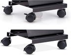 StarTech.com Computer Tower Cart, Rolling Mobile CPU Caddy on Wheels, Max Load 46.3lb/21kg, Adjustable Desktop Case Mount