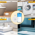 Douevo WiFi Water Leak Sensor, 100 dB Water Alarm Leak Detector, for Home, Basement, Bathroom, Kitchen(3 Pack)
