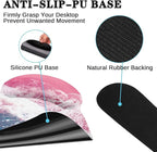 Britimes Blue Sea Keyboard Mouse Pad Set Pink Sand Beach 4in1 Large Mousepad+Keyboard Wrist Rest+Mouse Wrist Rest+Coaster Set with Ergonomic Design for Home Office Computer 35.4x15.7 inches
