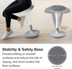 Standing Stool, Ergonomic Standing Desk Chair - Height Adjustable 22.6-32.5 Inch with Wobble Motion and Non-Slip Base, Swivel Rocking Stool for Office, Classroom, Home Use