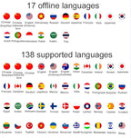 Portable Language Translator Device, 138 Languages Online, 17 Languages Offline, Voice Video Recording, Unit Conversion - Multilingual Communication, Photo Translation, Ideal for